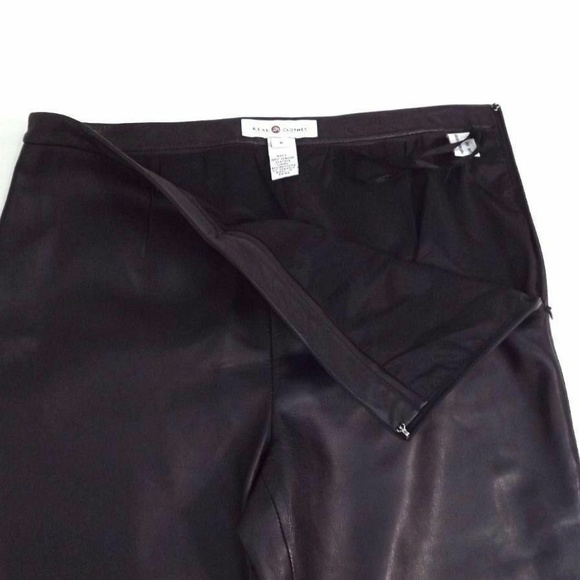 Saks Fifth Avenue HOT soft Black LEATHER Pants 6 - Picture 8 of 8